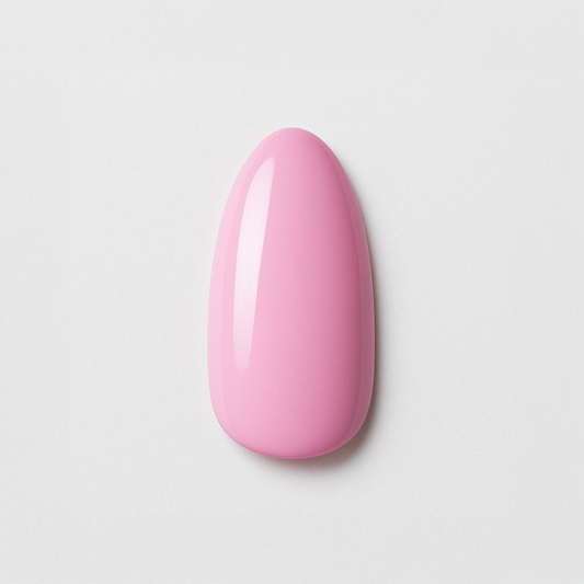 Skir rosa – Skir och mjuk rosa nyans med krämig glans / polygel – Högpigmenterat UV/LED-material för salonger – Nagelfärgvisning (nail swatch)