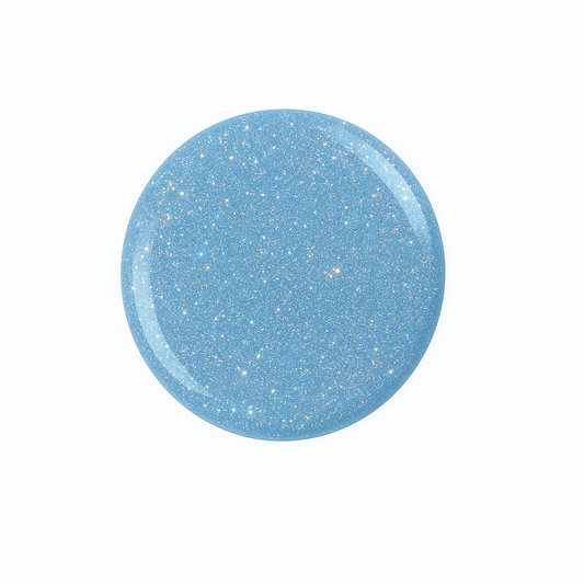 Skydust – Djupt blått med glitter och skimrande regnbågseffekter / glittrigt gellack / gel polish – Högpigmenterat UV/LED-färg för salonger – Färgdroppe