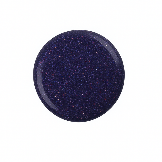Starborn – Djupviolett med glitter och skimrande blå och rosa inslag / glittrigt gellack / gel polish – Högpigmenterat UV/LED-färg för salonger – Färgdroppe