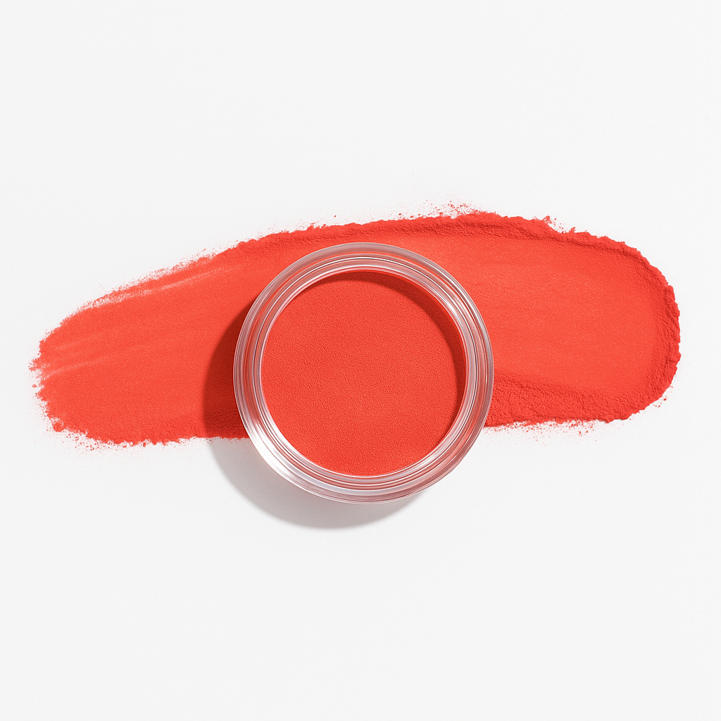 Neonorange – Tango – En lysande neonorange nyans som ger en energisk och iögonfallande manikyr, perfekt för sommaren / dipping-pulver-powder-akryl-pulver – Högpigmenterat material för salonger – Nagelfärgvisning (nail swatch)