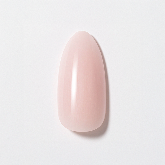 Rosaton – Transparent, ljus rosatonad nyans med silkeslen glans / polygel – Högpigmenterat UV/LED-material för salonger – Nagelfärgvisning (nail swatch)