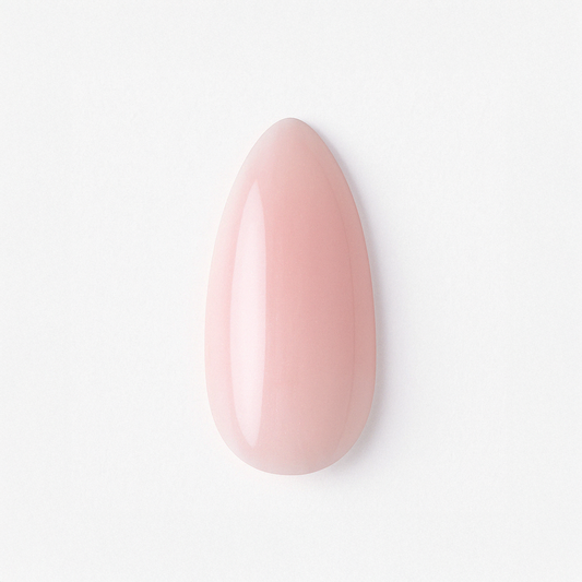 Ljusrosa – Transparent ljusrosa nyans med mjuk glans / polygel – Högpigmenterat UV/LED-material för salonger – Nagelfärgvisning (nail swatch)